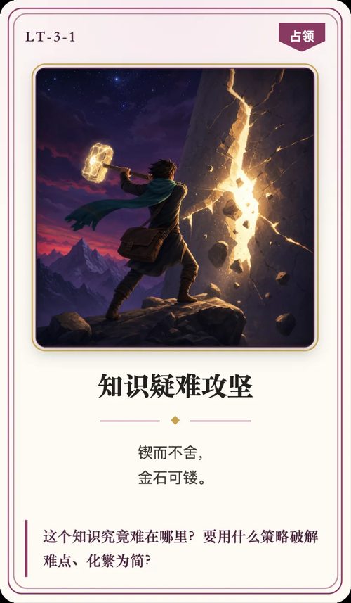 专项技术卡·知识疑难攻坚